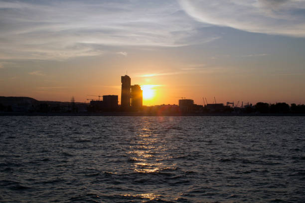 istock Gdynia, Poland, sunset over the city. 1840168841