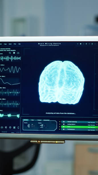 istock Interior of empty science laboratory for neurological treatment 1840175854