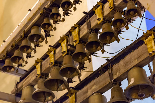 istock Church bells of multiple sizes 1840186949