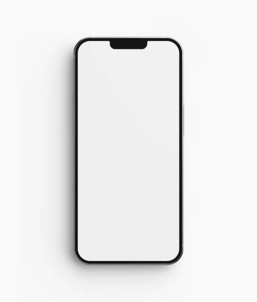 szablon smartfona z pustym ekranem na białym tle - iphone zdjęcia i obrazy z banku zdjęć