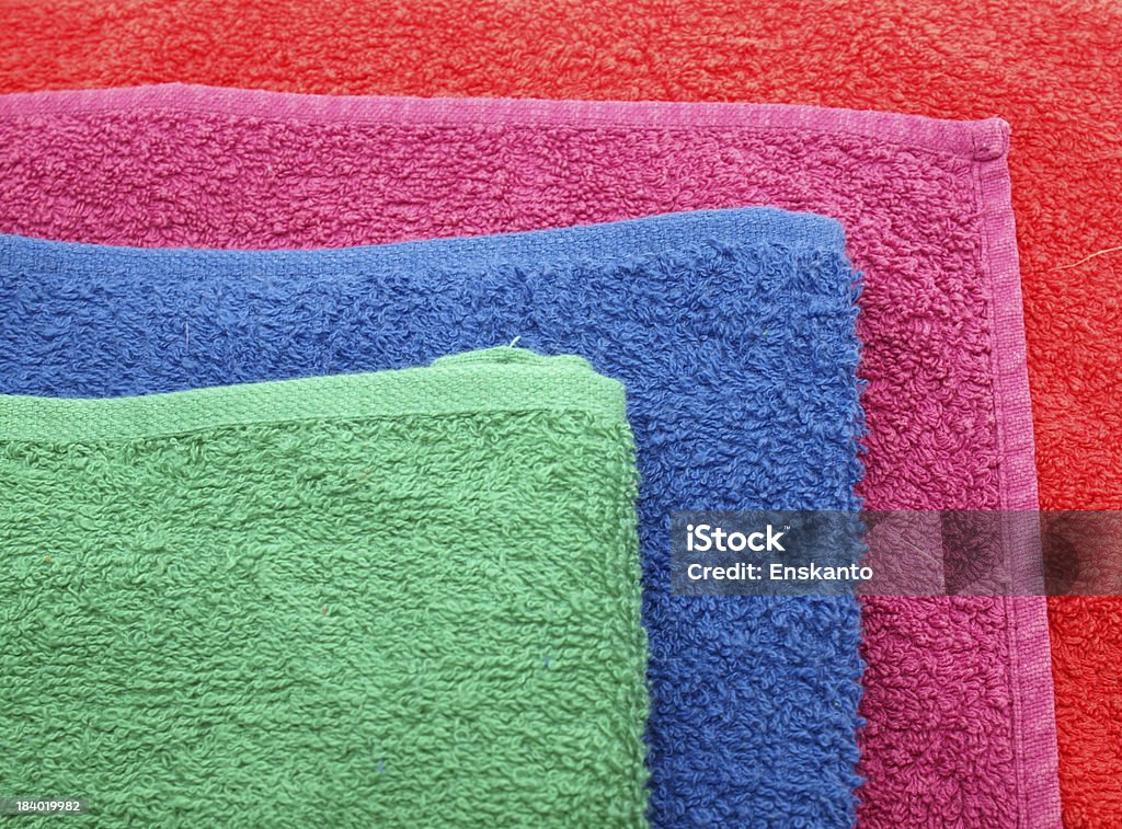 Kolor ręczniki - Zbiór zdjęć royalty-free (Biały)