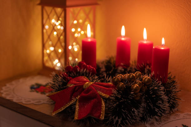 istock Advent wreath with a lamp 1840219518
