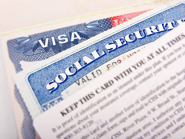 istock American Visa and Social Security Card 184022157