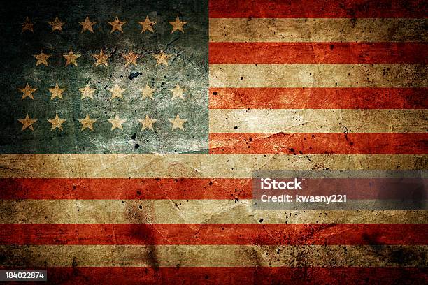 Bandiera Usa - Fotografie stock e altre immagini di Bandiera degli Stati Uniti - Bandiera degli Stati Uniti, Sfondi, Vecchio stile