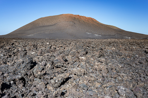 Volcanoe Montanña de Mazo o Negra on Canary island Lanzarote