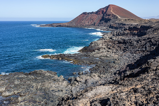 Montaña Bermeja on volcanic island Lanzarote