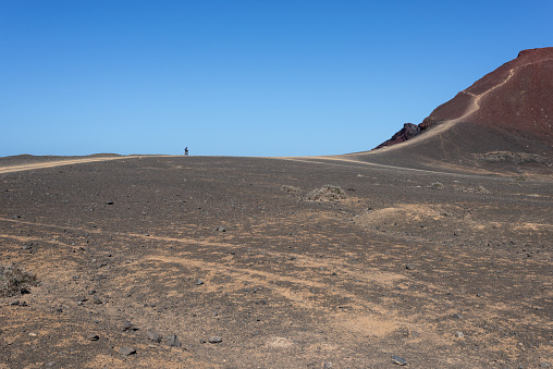 Volcanic Crater of Mount Ngauruhoe (Mount Doom) at Tongariro Alpine Crossing on North Island, New Zealand. The most famous day hike of New Zealand.