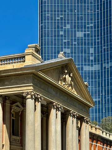 Old building and new building