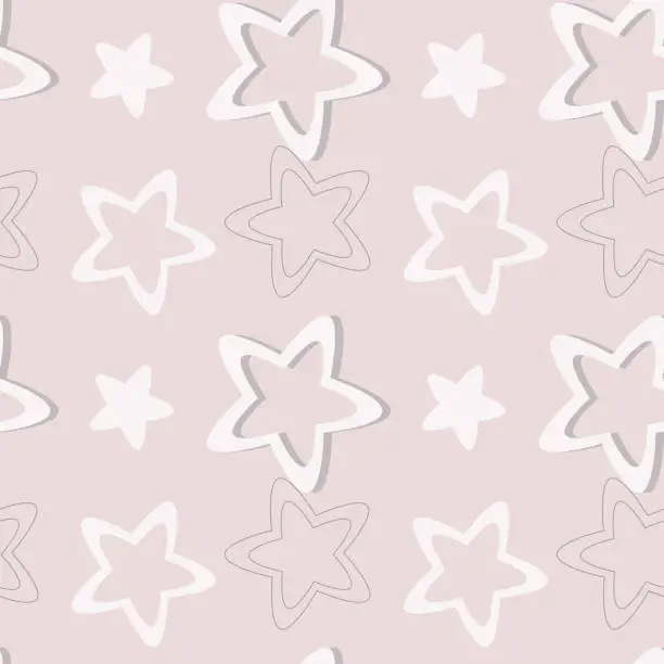 Vector illustration of Seamless pattern of stars.