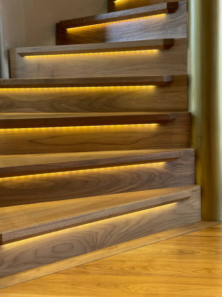 istock Led staircase home decoration 1840269242