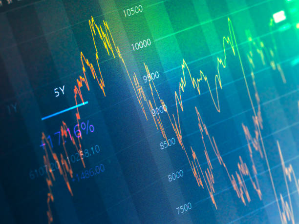istock Digital graphics in overlapping layers, concept, economy and inflation 1840274499