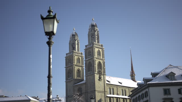 Church Tower of Grossmünster in Zürich