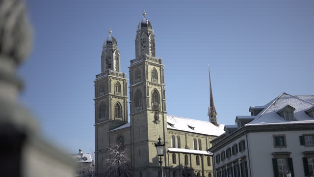Church Tower of Grossmünster in Zürich