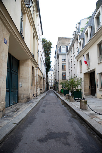 Back street in the Saint-Germain-des-Pres district of Paris
