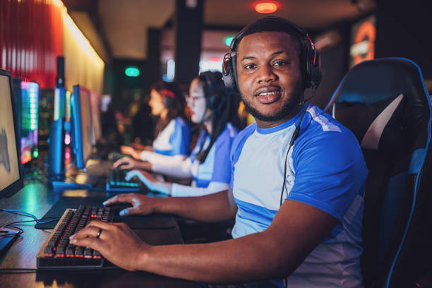 istock Professional eSports Young Black Man Gamer 1840307438