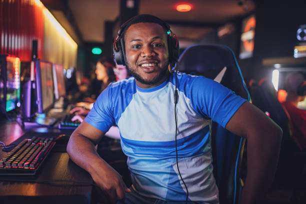 istock Professional eSports Young Black Man Gamer 1840312074