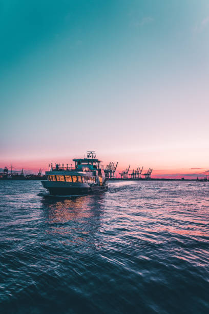 istock Sunset in hamburg, germany 1840334014