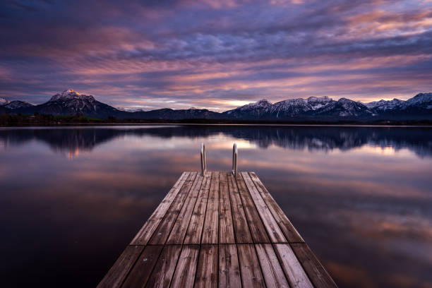 istock Sunset at a sea in the german alps 1840338451
