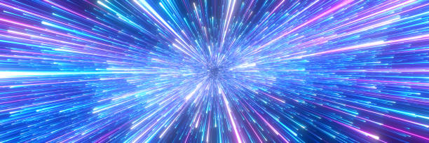 istock Speed of light in galaxy. 1840351478