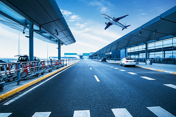 istock Shanghai Pudong Airport road 184036994