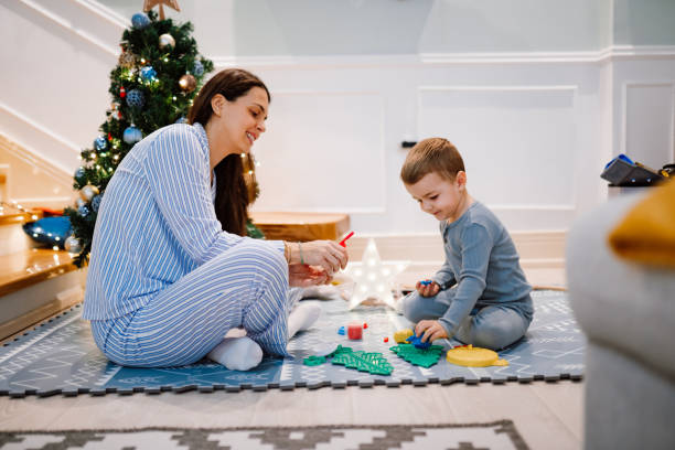 istock Playing with our Christmas Play Clay 1840404431