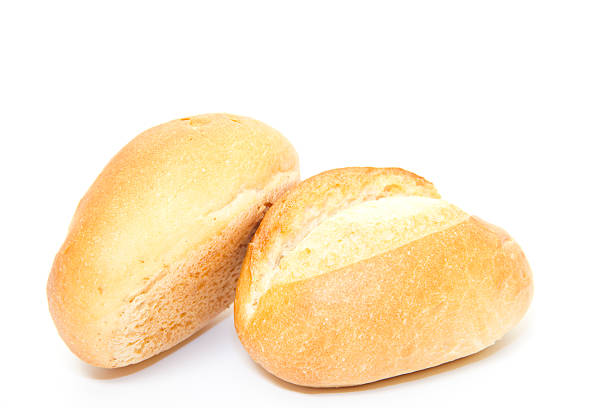 istock Two Small French Bread isolated on white 184040925