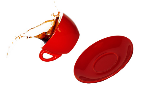 coffee splash in red cup