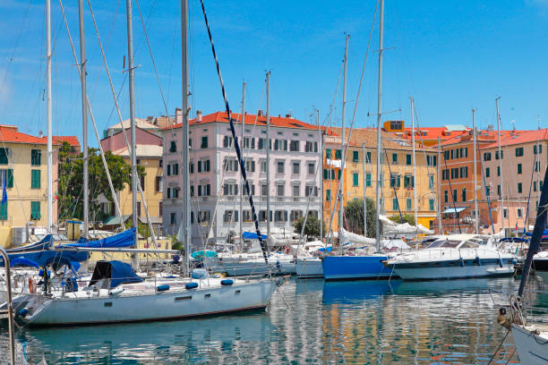 View of the port in Savona, Italy