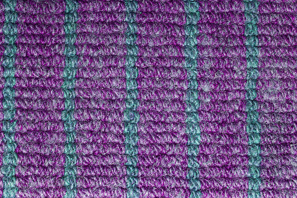 Colorful african peruvian style rug surface close up