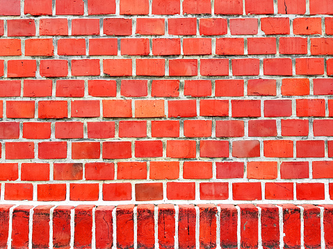 Red brick wall texture background