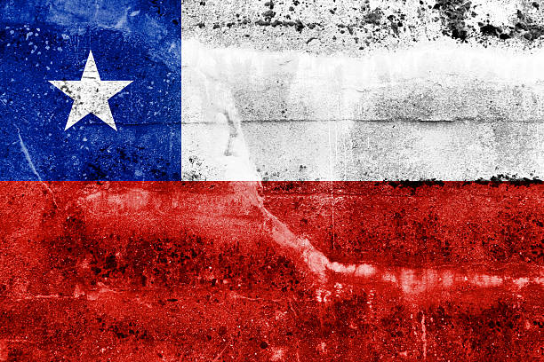 istock Chile Flag painted on grunge wall 184046360
