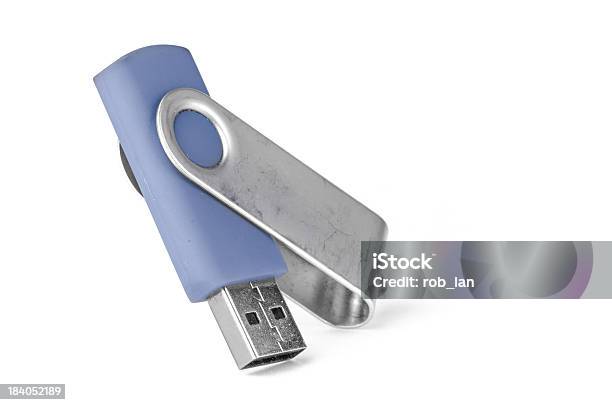 Blue Usb Memory Stick Stock Photo - Download Image Now - Accessibility, Black Color, Blue