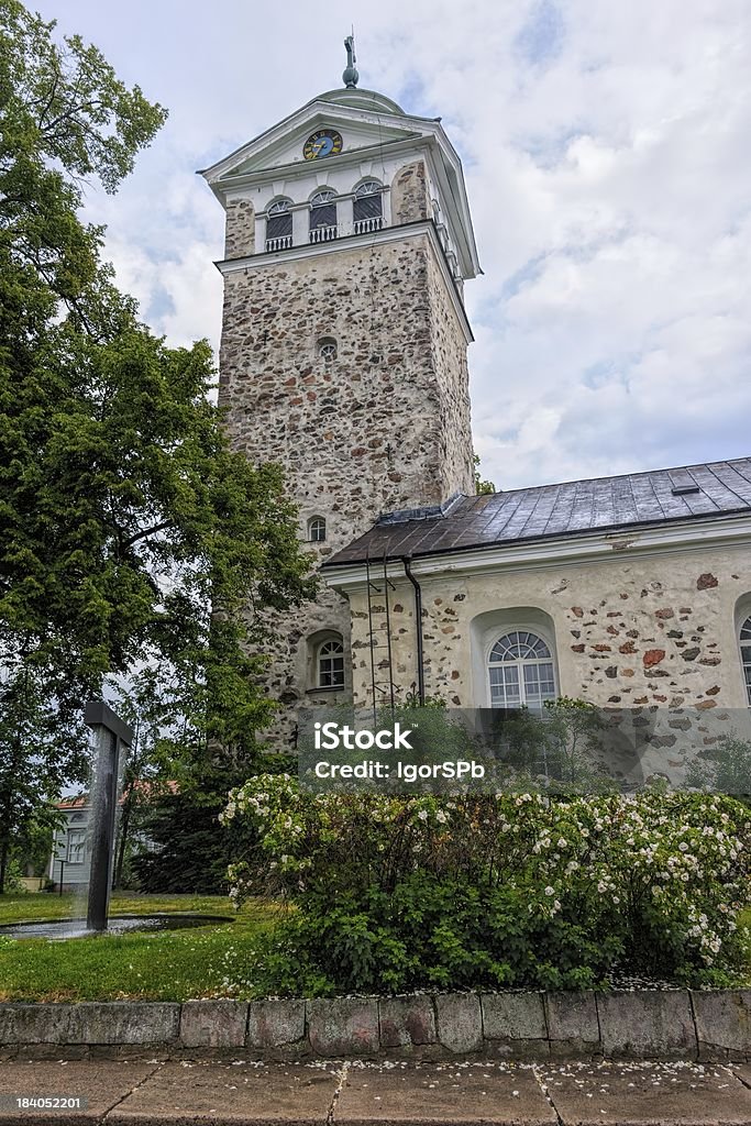 Medieval fieldstone church Lutheran stone church in Ekenas (Finnish: Tammisaaren kirkko), located at EkenÃ¤s, Raseborg, Finland. One the rare Finnish stone churches built in the 17th century. Arch - Architectural Feature Stock Photo