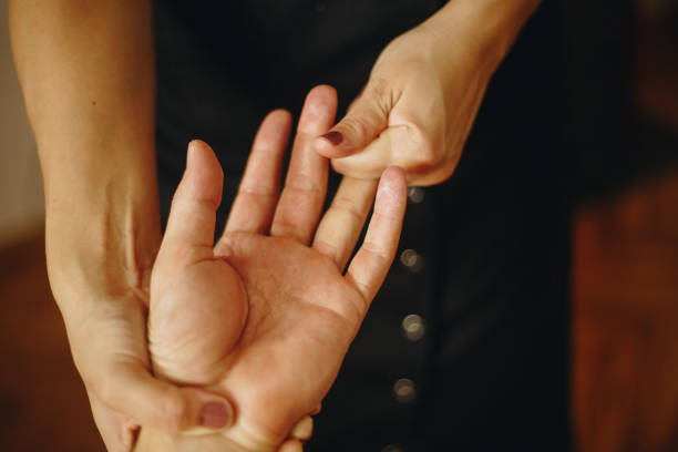 istock Hand massage close-up stock photo 1840529097