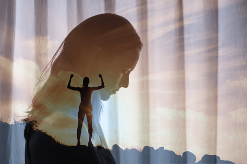 She Overcome Problem Woman Overcoming Life Challenges Stock Photo - Download Image Now ...