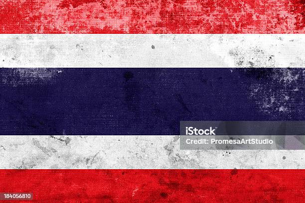 Bandera De Grunge De Tailandia Foto de stock y más banco de imágenes de Anticuado - Anticuado, Antigualla, Arrugados