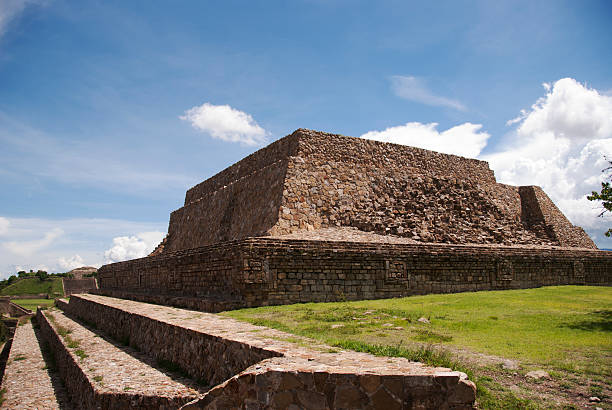 Monte Alban Mexico, Mayan city ruins in Monte Alban near Oaxaca City architectural stele stock pictures, royalty-free photos & images