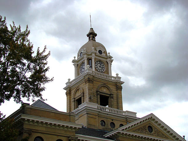 istock Michigan Clock Tower with Clouds in Background 184058167