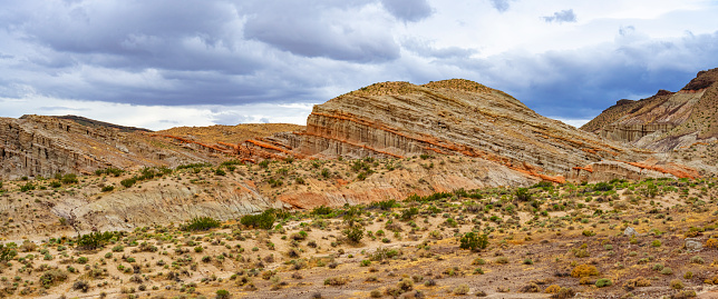 Stunning multicolored rock formations in Badlands National Park