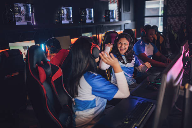 istock Professional eSports Team Celebrating Victory 1840597637