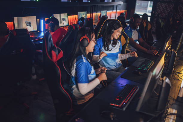 istock Professional eSports Team Celebrating Victory 1840600279