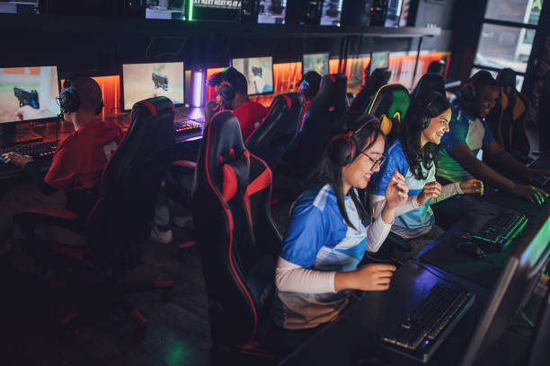 istock Professional eSports Team Celebrating Victory 1840601334