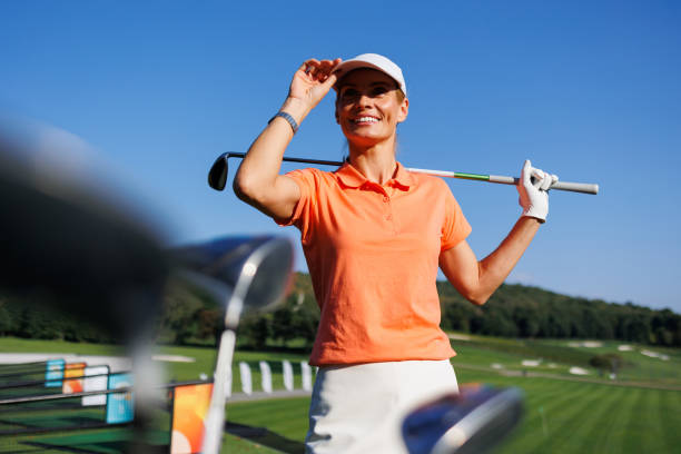 istock Sporty Female Golfer in Action 1840604536