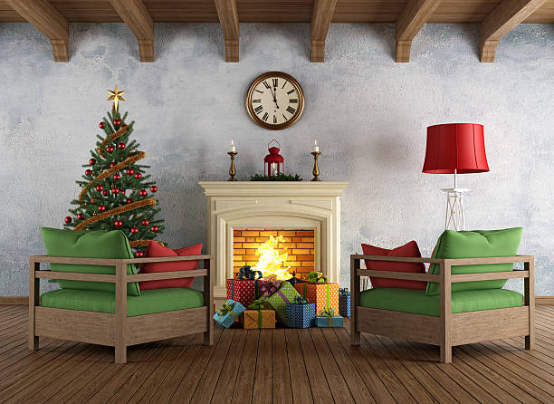 Vintage christams living room