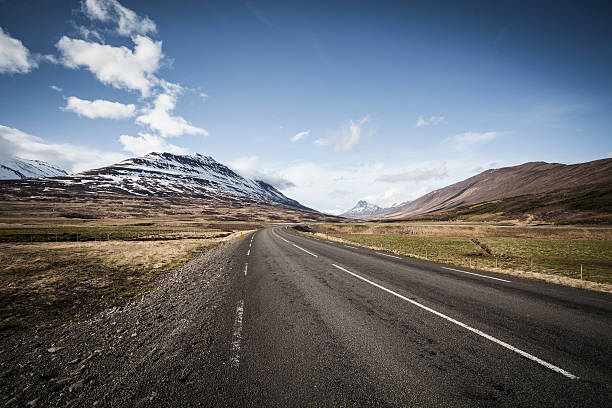 Icelandic road stock photo