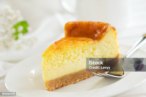 Classic Cheesecake Stock Photo - Download Image Now - Baked, Baked Pastry Item, Cake