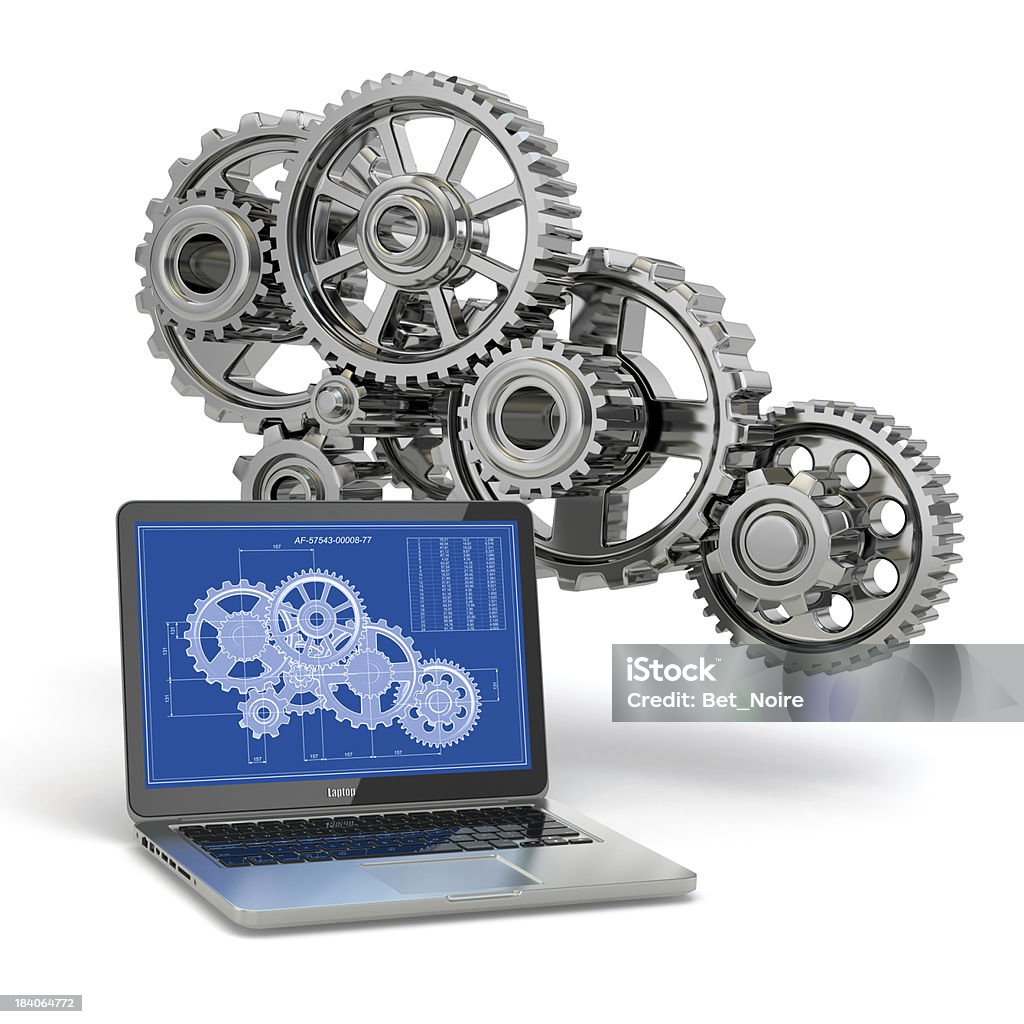 Computer Science And Engineering Gears Computerdesign Engineering Laptop Gear And Draft Stock Photo - Download ...