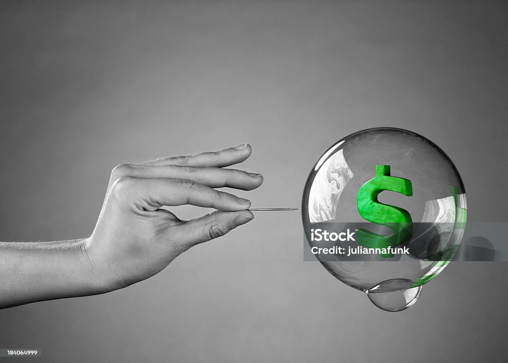 Crisi finanziaria - Foto stock royalty-free di Bolla