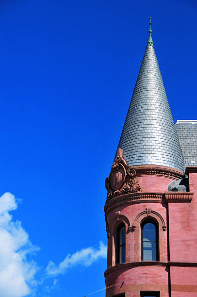 istock conical roof against the sky 184066712