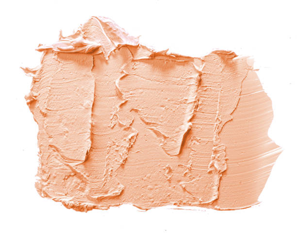 Cosmetic stains of peach color